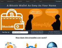 Tablet Screenshot of bitcoinwallet.com